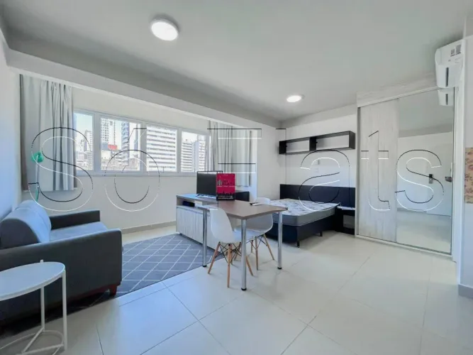 Flat disponível para locação no Atrium Augusta, contendo 26m², 1 dormitório e 1 vaga de ga