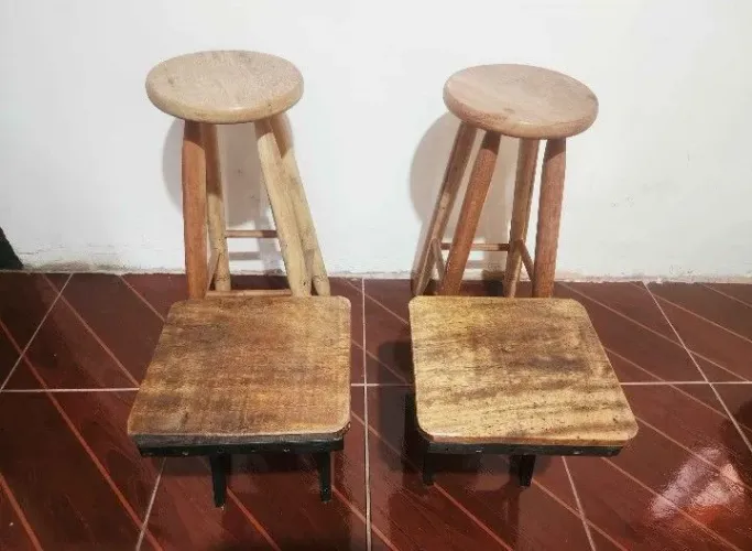 Banquetas de Madeira Maciça Pra vender Hoje