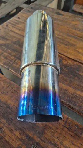 Abafador Esportivo Tipo Hks Aluminio Cromado Burned Escape
