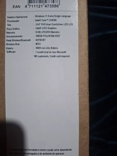 Notebook acer