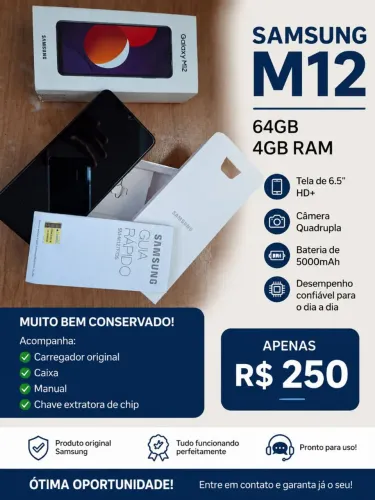 Samsung M12 64GB 4GB de RAM