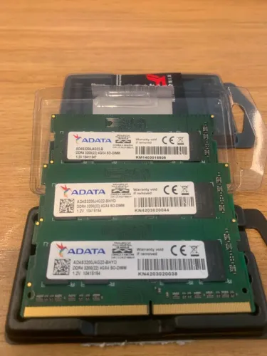 KIT 3 Memória RAM ADATA DDR4 3200mhz SOODIM para notebooks