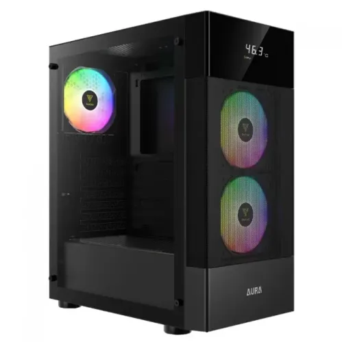 Gabinete Gamer Gamdias Aura GC5, Display Digital, ATX - (Novo)