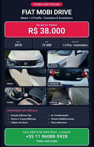 Fiat Mobi Drive GSR 1.0 Flex 6V 5P 2018