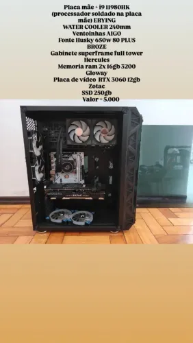 PC gamer i9 11980HK + RTX 3060 ZOTAC