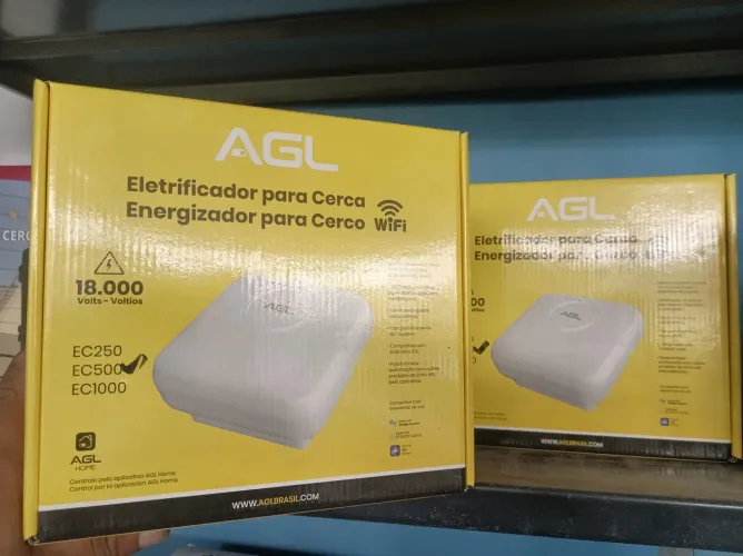 CENTRAL DE CERCA ELÉTRICA AGL EC500 WI-FI - 18.000 VOLTS