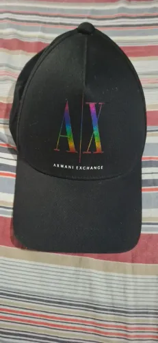 Boné Armani Exchange Hologram Rainbow Original - Preto