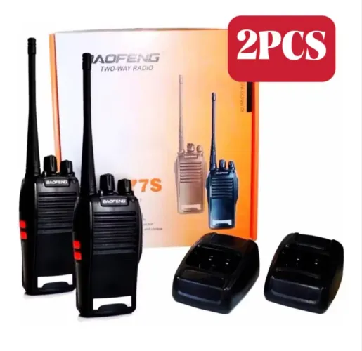 Kit 2 rádios comunicadores baofeng Alcance 12 km 16 canais recarregáveis
