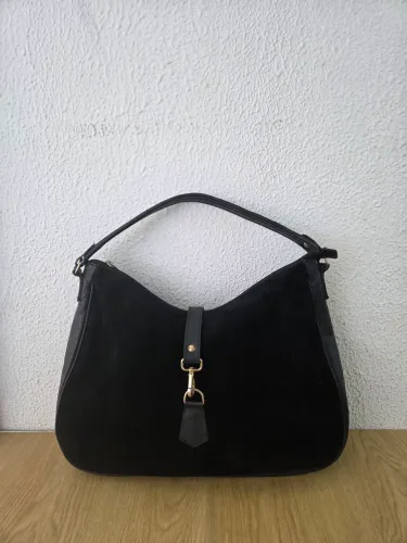 bolsa le postiche couro legitimo preta