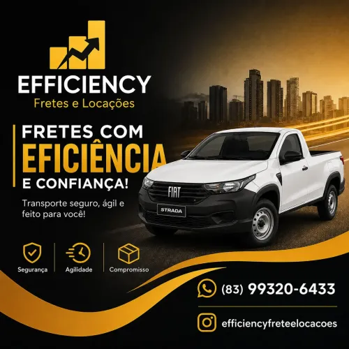 FRETE DISPONÍVEL para João Pessoa, Conde, Campina Grande, Recife, Natal, etc