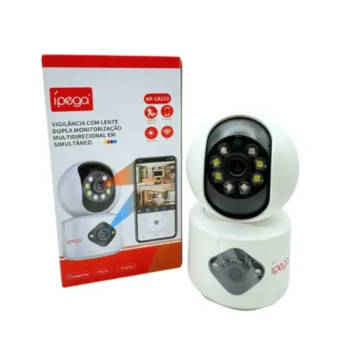 Lacrada Câmera de Vigilância com Lente Dupla Multi Direcional Ípega KP-CA213