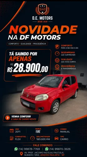 Fiat Uno Vivace/rua 1.0 EVO Fire Flex 8V 5P 2011