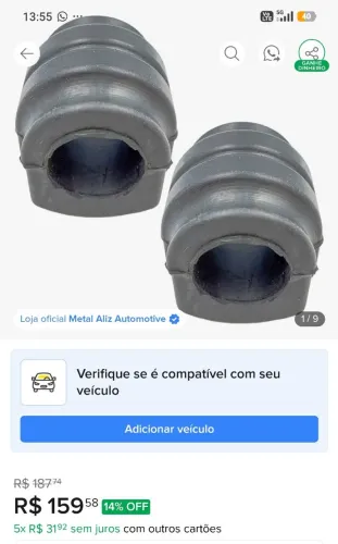 PAR BUCHA barra estabilizadora Mercedez CLA GLA A e B