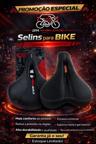 Selim para Bike Confortável com Gel - Universal | Novo