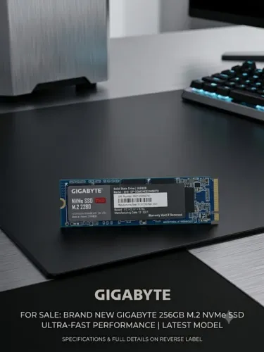 SSD Gigabyte 256GB M.2 NVMe PCIe Gen3x4
