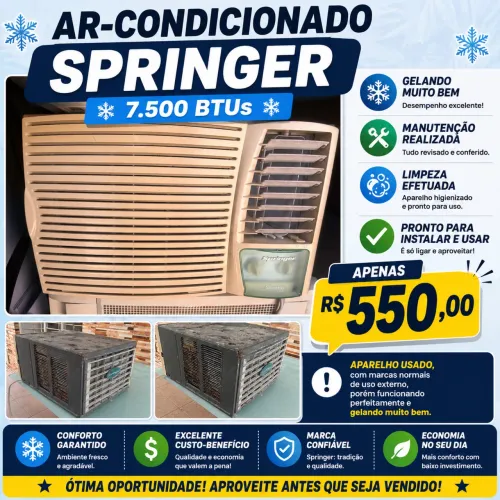 Vendo Ar condicionado de janela 7500 Btus