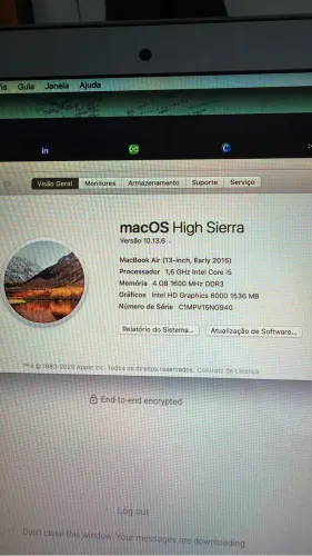 Apple Macbook Air 13 Cinza Espacial I5 4gb 128gb
