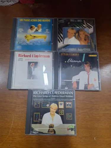 Kit CDs com 05 CDs anos 80,90, Richard Clayderman