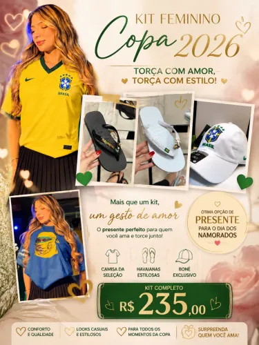 Lindo Kit feminino copa 2026? garanta já o seu.. 235,00