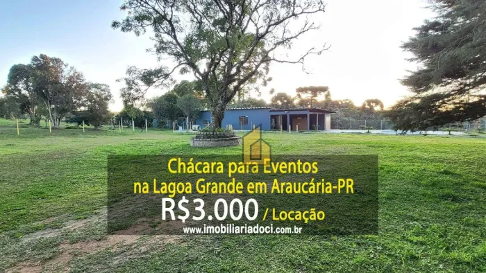Chácara para eventos na Lagoa Grande em Araucária-PR - Locação por R$3.000,00
