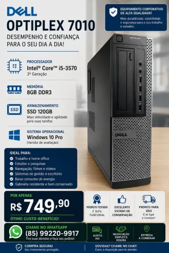 PC Dell i5 + SSD Super Rápido | 8GB RAM 