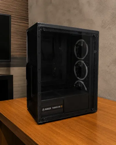 2 Monitores, 1 Gabinete vidro e fonte 400w 80 plus