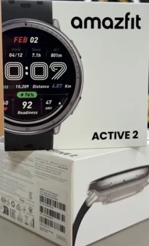 Relógio inteligente Amazfit Active 2 Amoled Redondo 1.32'' com 160 Modos esportivos