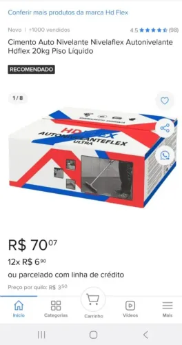 Cimento Autonivelante HD Flex