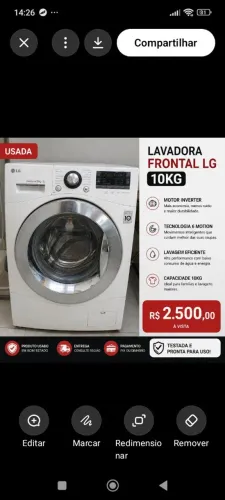Lavadora frontal LG