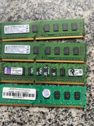 Memórias ram de 4gb tenho 4 dessas