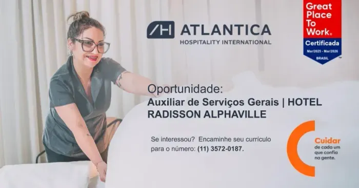 Auxiliar Serviços Gerais | Radisson Alphaville