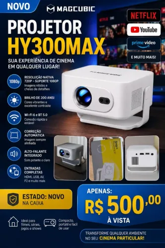 Projetor magcubic excelente custo benefício