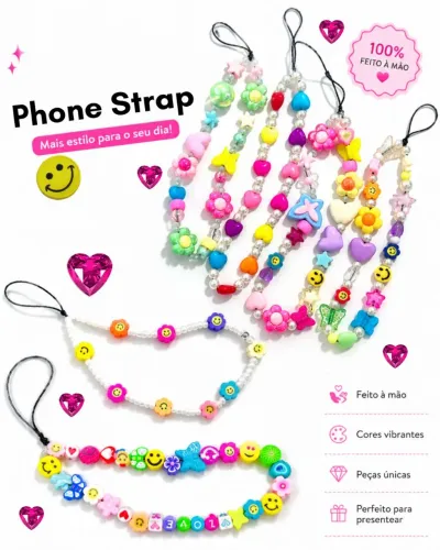 Kit 10 Phone Strap | Cordão para Celular