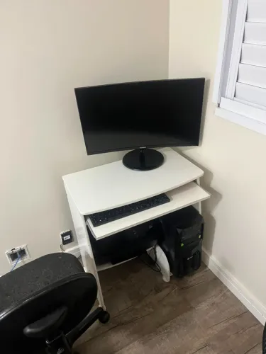 Kit Completo Home Office/Estudo: PC + Monitor Curvo 27" + Impressora Wi-Fi + Mesa+Cadeira