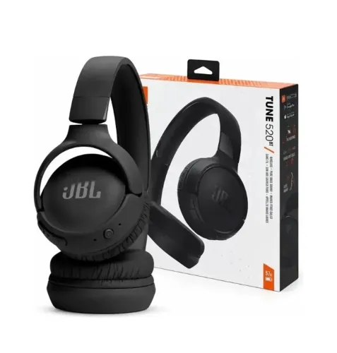 Fone de Ouvido Bluetooth JBL Tune 520BT, On Ear, Sem Fio, Com Assistentes de Voz - Preto