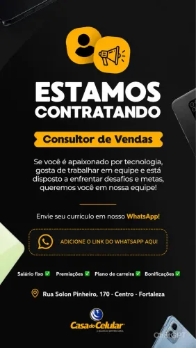 Vaga de emprego ( com ou sem experiência)