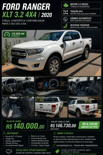 Ford Ranger XLT 3.2 20V 4X4 CD Diesel Aut. 2020