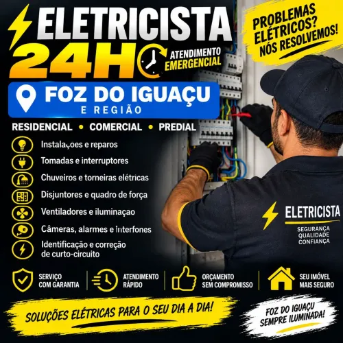 ELETRICISTA 24H EM FOZ DO IGUAÇU E REGIÃO