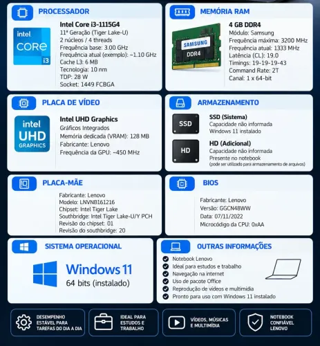 Notebook lenovo