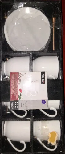 Conjunto de Xícaras e Pires Bon Gourmet