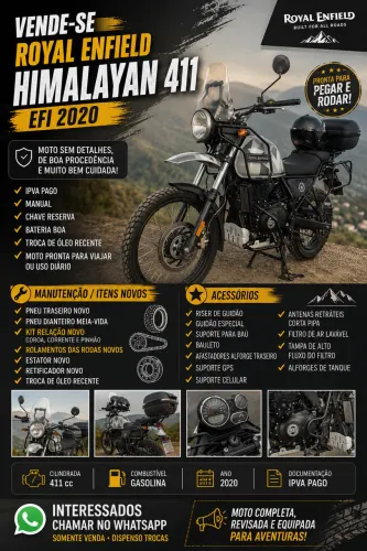 #Himalayan 411# Royal Enfield Himalayan 411 EFI 2020 - Completa e revisada