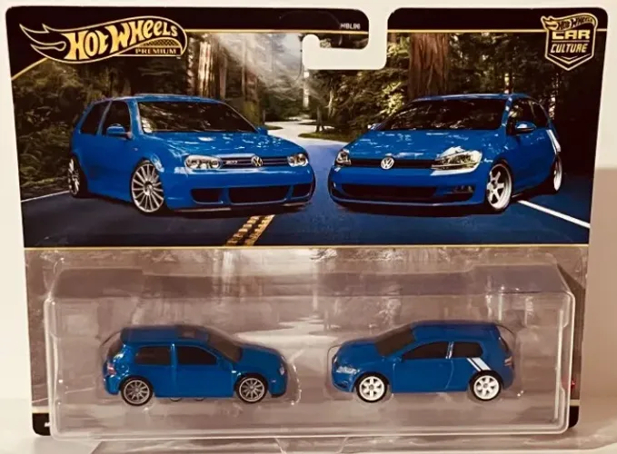 Hot Wheels Premium 2-Pack VW Golf R32 & Golf MK7 1:64