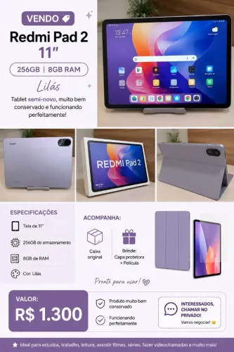 REDMI PAD 2 11", 256GB, 8GB RAM