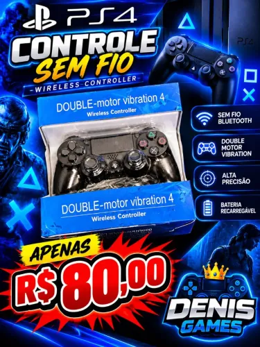 Controle ps4 paralelo 1 linha novo