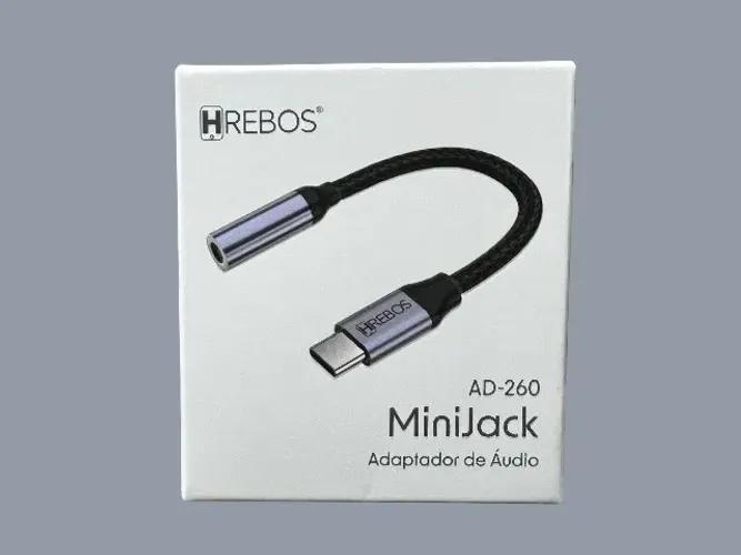 Adaptador Tipo-C para Fone P2 Hrebos AD-260 Original (Novo)