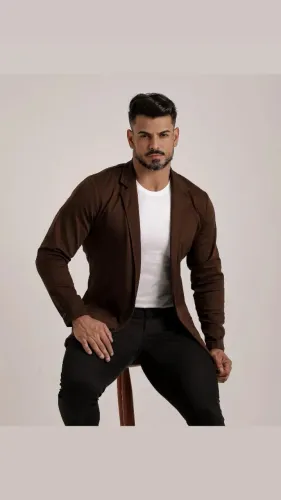 Blazer Masculino Marrom ?