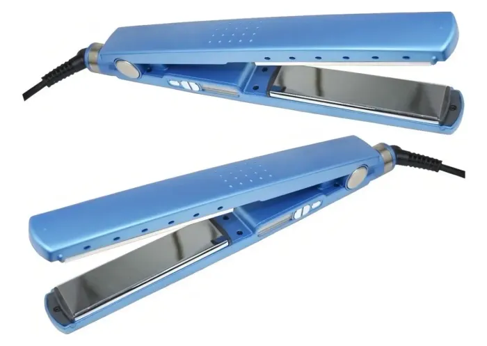 Prancha Nano Titanium Profissional Azul 450°F Cabelo Seco e Úmido