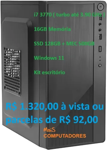 Computador i7 / 16GB / SSD / ASUS ( Garantia 1 ano )