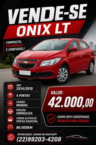 Chevrolet Onix Hatch LT 1.0 8V Flex Power Mec. 4P 2015