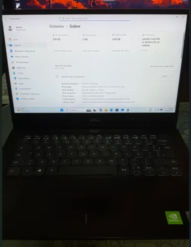 Notebook Dell Vostro i5 10º - 8gb Memoria ram - GeForce MX230 - ssd 256gb